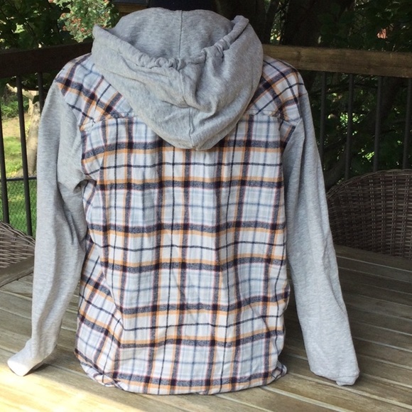 Forever 21  flannel jacket/hoodie S - Picture 3 of 3